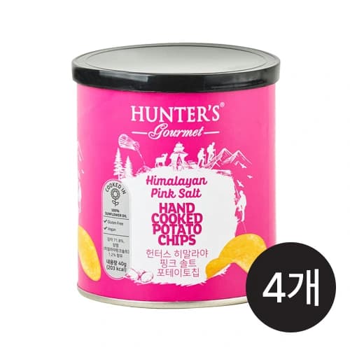 헌터스구어메 히말라야핑크솔트 포테이토칩 40g X 4개 (업체별도 무료배송)