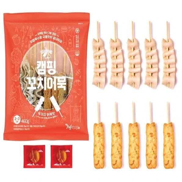 어육84% 꼬치어묵 10개 + 소스 2개 460g x 2개