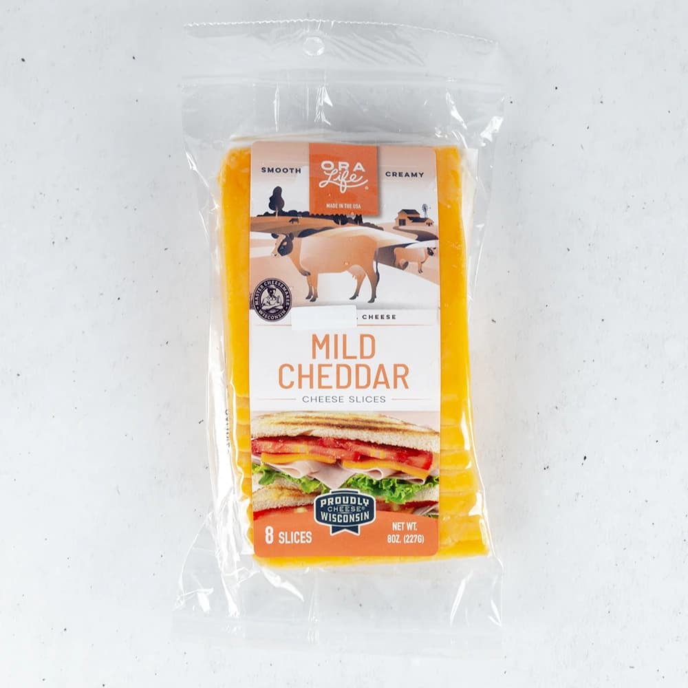 오라라이프 마일드체다 슬라이스 치즈 227g x 4개 (업체별도 무료배송)
