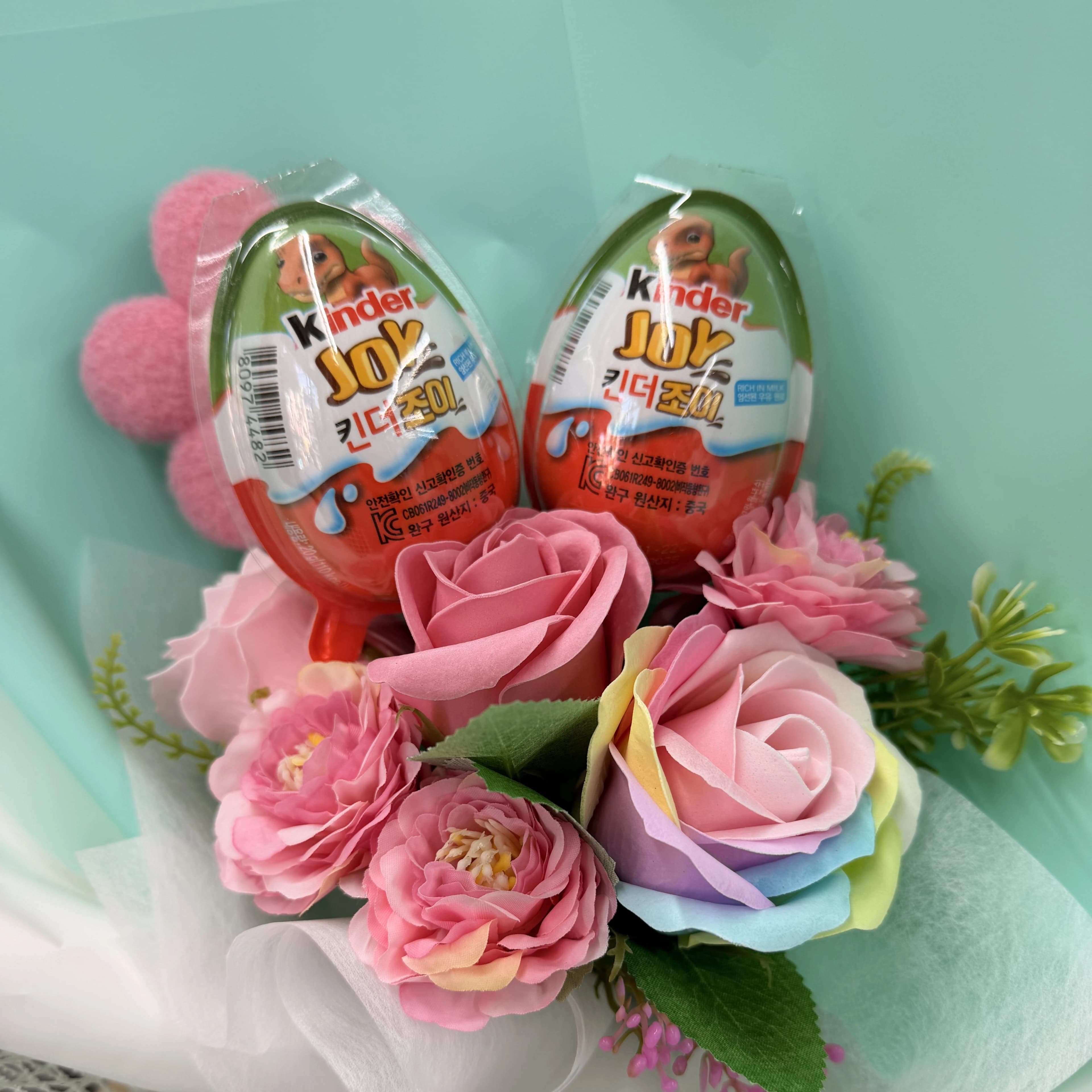 티나 킨더 레인보우 로즈 비누꽃다발(컬러랜덤) 3개 (업체별도 무료배송)