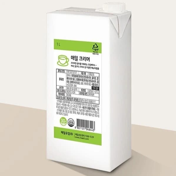 매일 크리머 1L*10팩x1박스 (업체별도 무료배송)