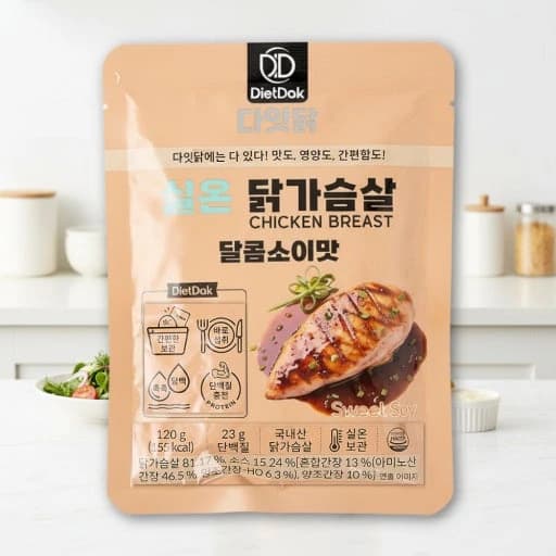 다잇닭 실온 닭가슴살 달콤소이맛 120g(+사은품 증정)
