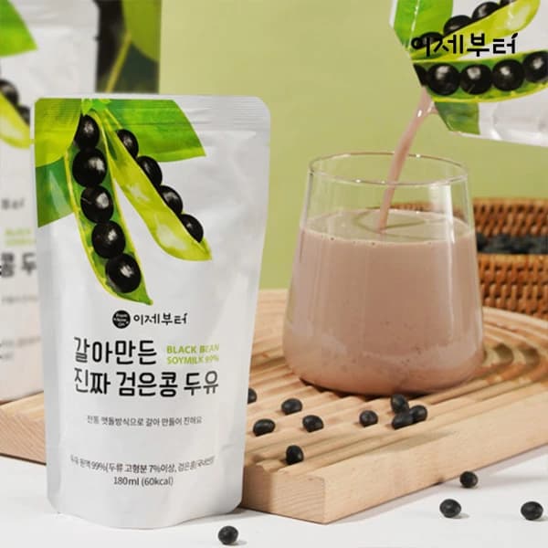 두유원액 99% 갈아만든 진짜 검은콩 두유 180ml 40포