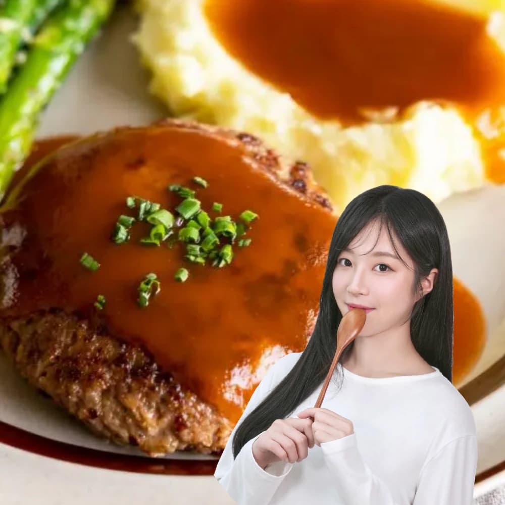 쯔양의 함박스테이크 1팩 500g(100g*5ea) (업체별도 무료배송)