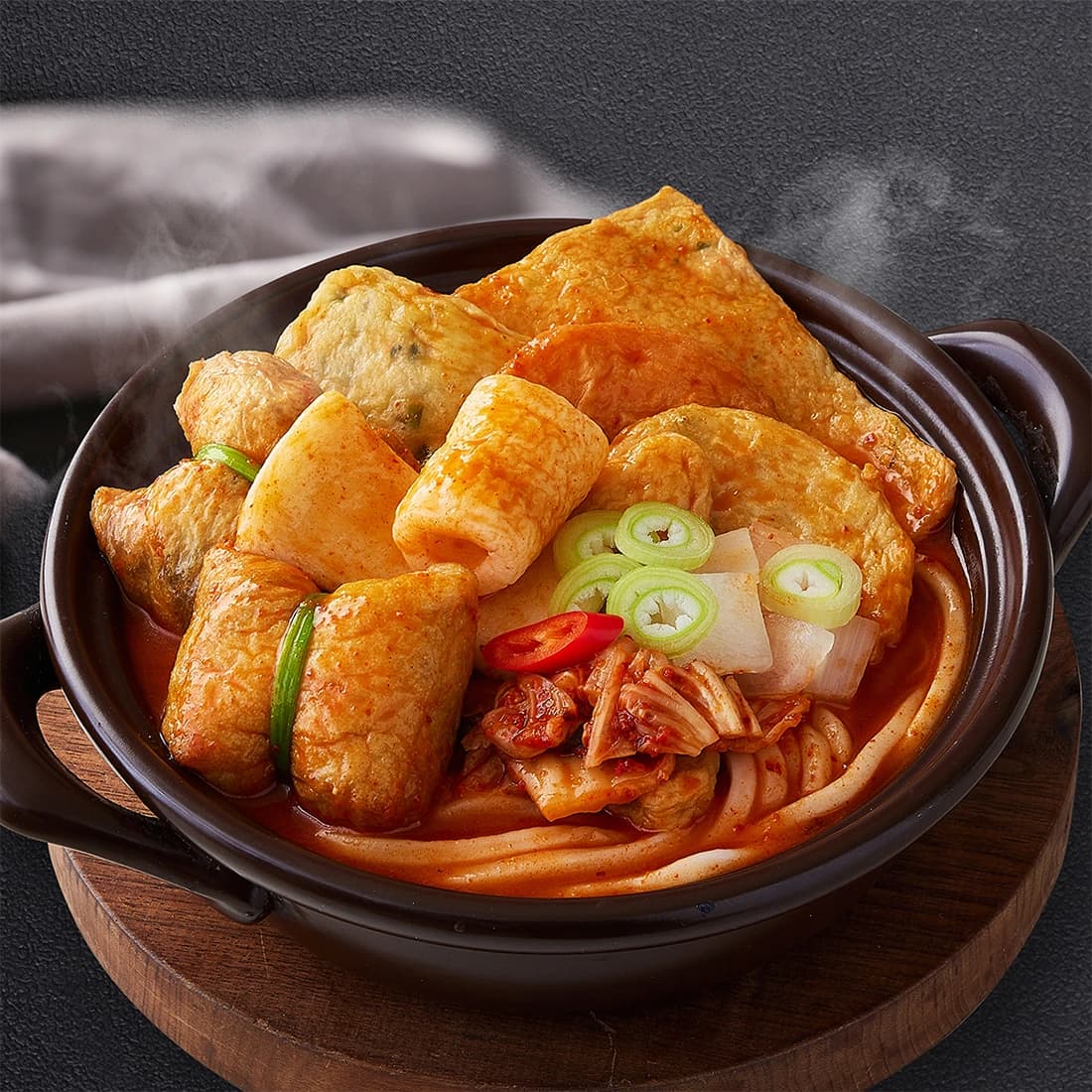 부산명물 부산깡통시장 유부주머니 김치어묵전골 670g(2~3인분)(업체별도 무료배송)