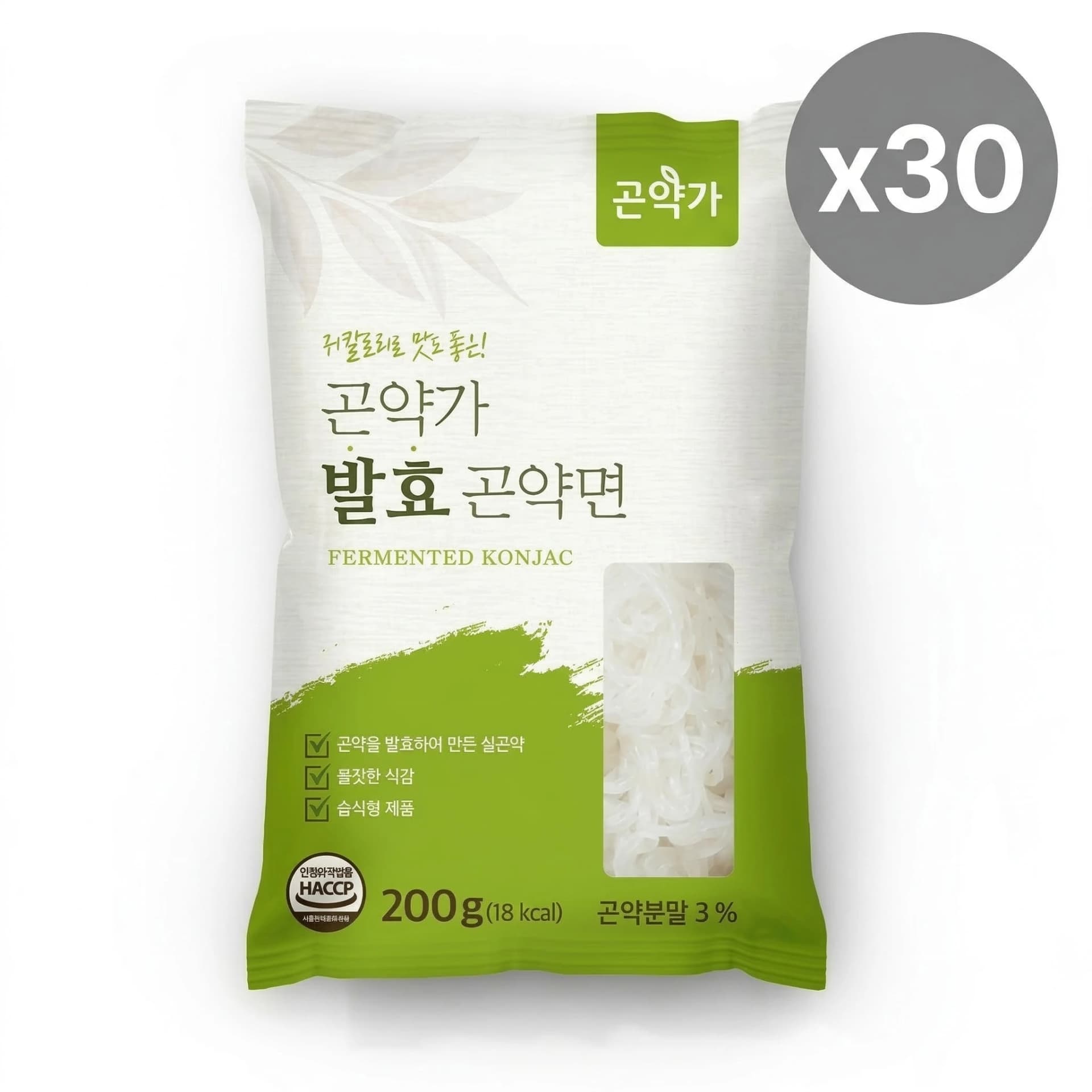 곤약가 발효곤약면 200g x 30개 (떠리무료배송)