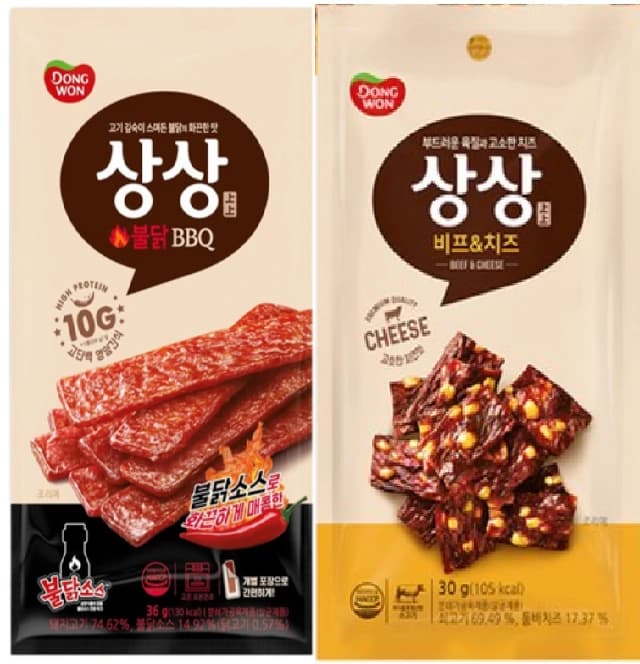 상상육포 불닭BBQ 36g / 비프치즈 30g 2종 택1 (7개이상 구매가능) (업체별도 무료배송)