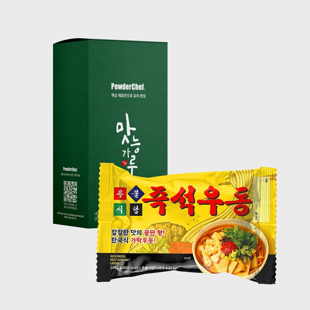 즉석우동 221.5g +맛능가루 150g (2개이상 구매가능) (업체별도 무료배송)