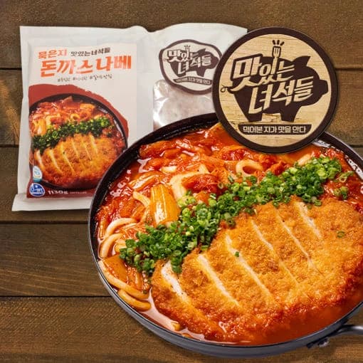 맛있는 녀석들 묵은지 돈까스 나베 1130g (업체별도 무료배송)