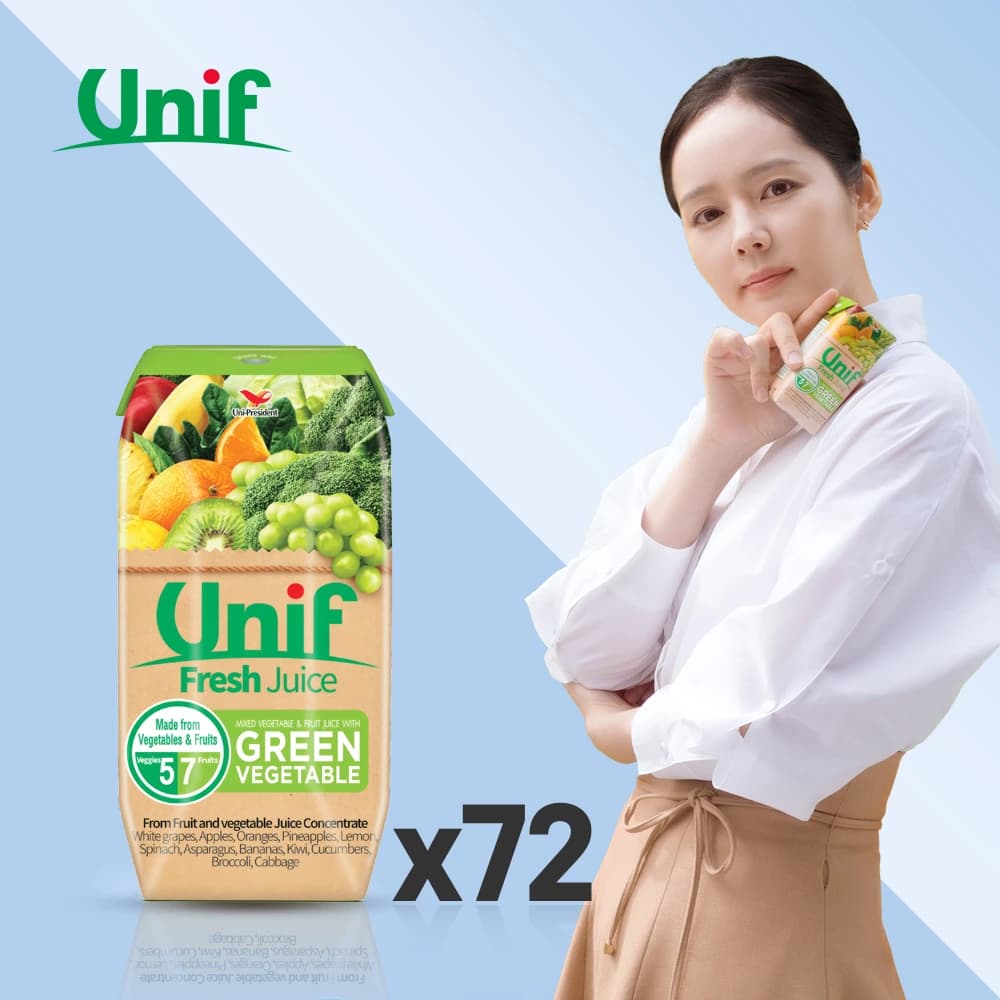 [유니프] 프레쉬 과채주스 그린베지터블 200ml*72개입 (업체별도 무료배송) [대량구매관]