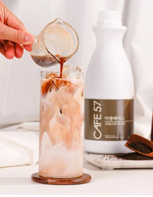 카페57 아쌈 밀크티 베이스 1.2kg (업체별도 무료배송)