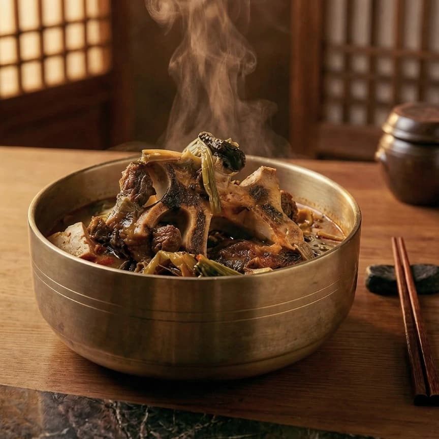 국내산 소 목뼈로 만든 울릉도 엉겅퀴 뼈해장국 1.5kg (3개이상 구매가능) (업체별도 무료배송)