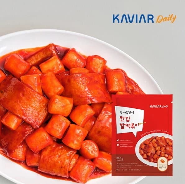 쌀떡볶이/국물 밀떡볶이 860g (4인분) 6개