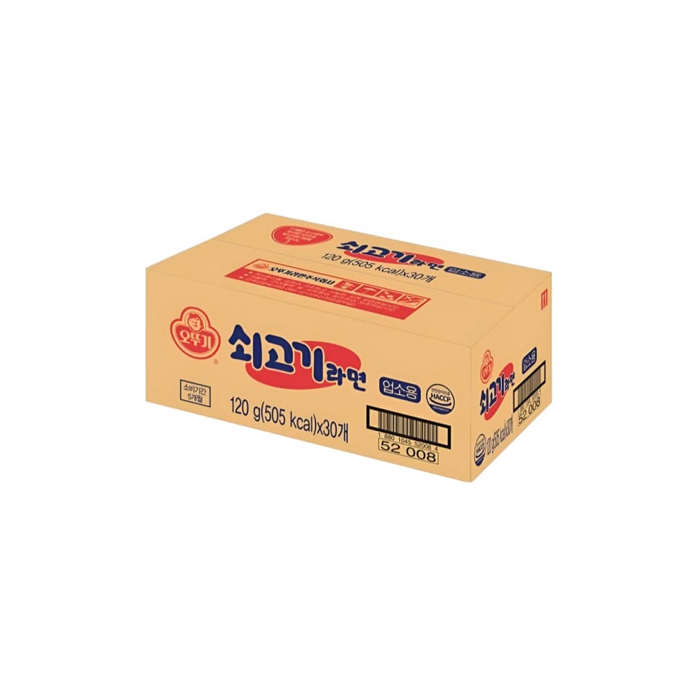 오뚜기 쇠고기라면 업소용 120g x 30개