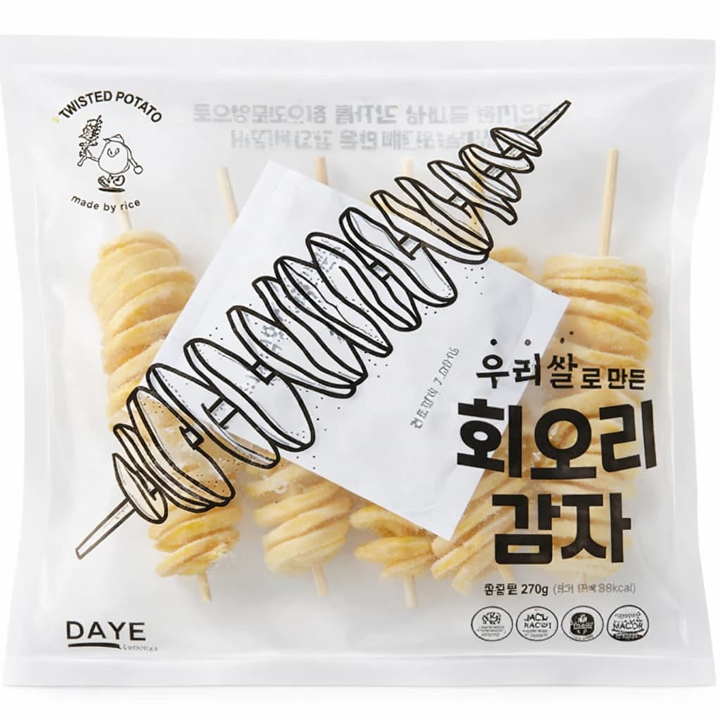 우리쌀 회오리감자 250g (양파시즈닝 포함) (3개단위 구매가능) (업체별도 무료배송)