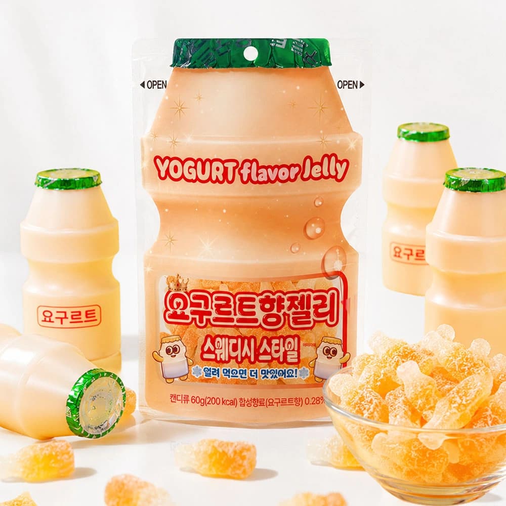 지브로와 요쿠르트맛 새콤달콤 쫀득 스웨디시 젤리 60g x (5봉/10봉) (업체별도 무료배송)