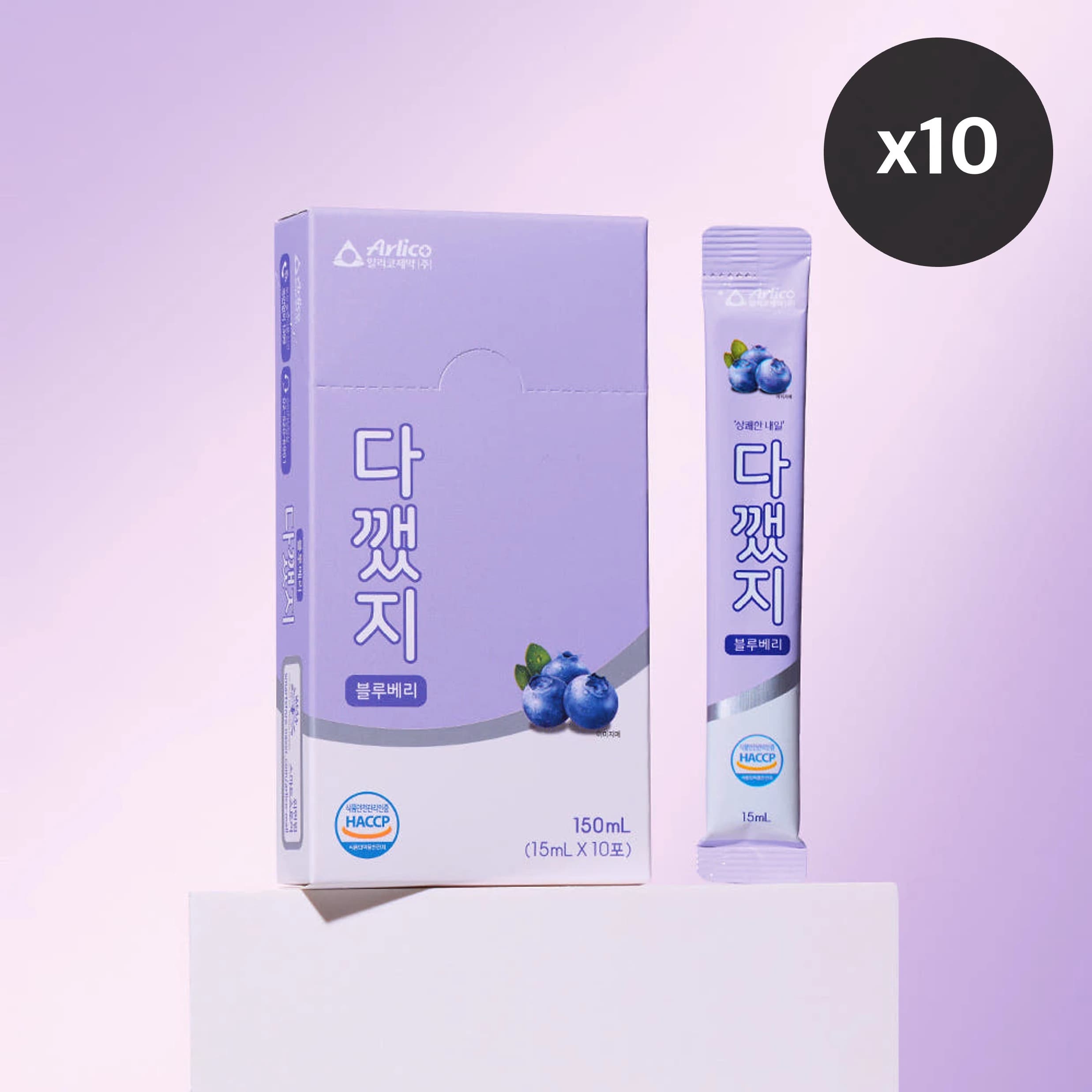 음주전후 숙취해소 다깼지 블루베리맛 12ml*10포 x 10박스 (떠리무료배송)