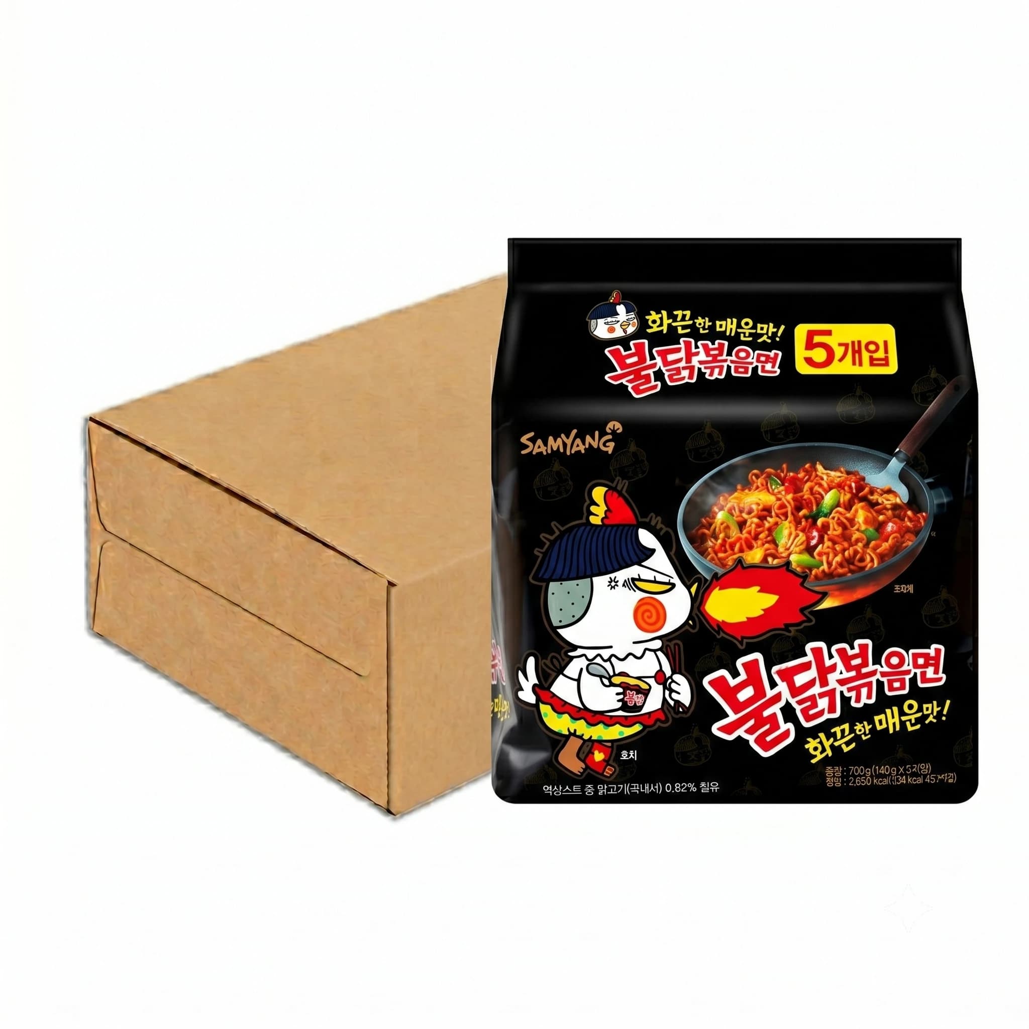 불닭볶음면 700g*8번들 x 1박스 (총 40개입) (업체별도 무료배송)