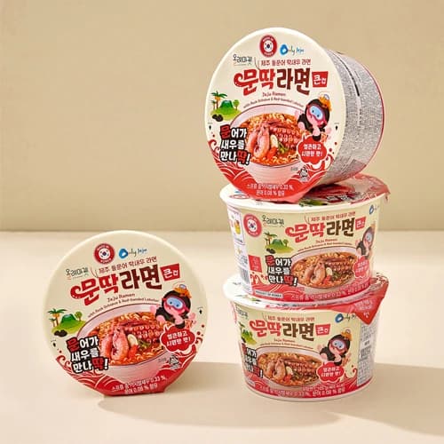 문딱라면 큰컵 105g x 6개 (업체별도 무료배송)