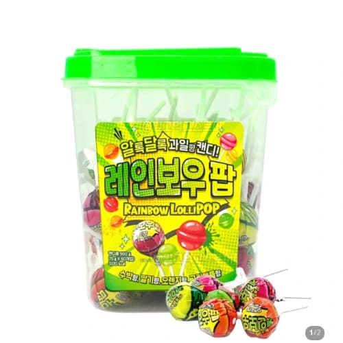 레인보우팝 캔디 15g x 60개입 (1통)