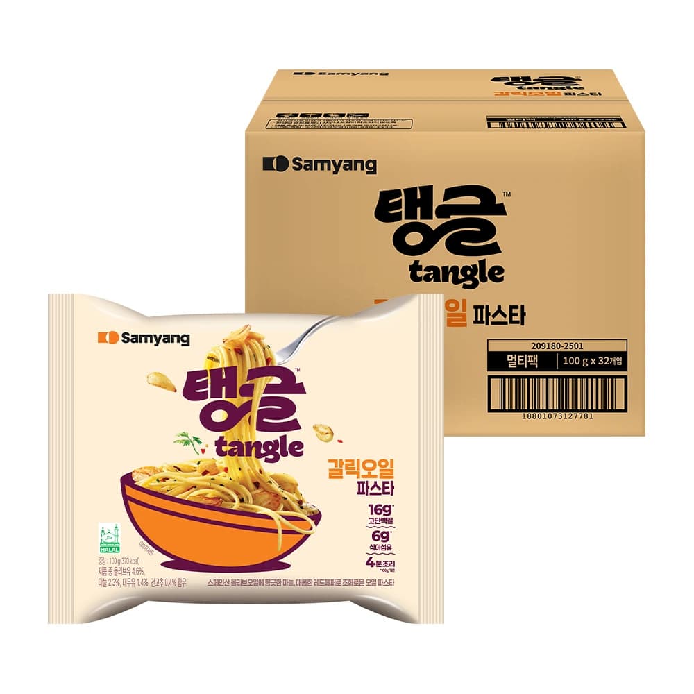 탱글 갈릭 오일 파스타 100g x 32개 (업체별도 무료배송)