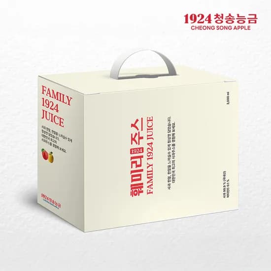 훼미리 청송 100% 대용량 사과주스 3L (업체별도 무료배송)