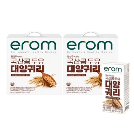 황성주박사의 국산콩 대양귀리두유 190ml*20팩 x 2박스 (업체별도 무료배송)