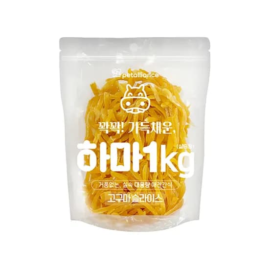 펫얼라이어스 하마육포, 고구마슬라이스, 1kg, 1개
