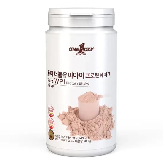 원데이뉴트리션 작센사 퓨어 WPI 웨이프로틴 파우더 쉐이크 락토프리 500g 1개