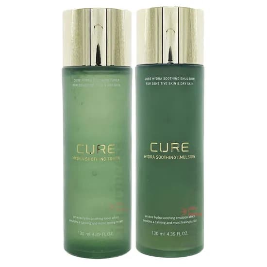 김정문알로에 큐어 하이드라 수딩 토너 + 에멀젼, 토너 130ml, 에멀젼 130ml, 1개