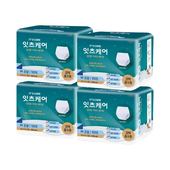잇츠케어 성인용 기저귀 팬티형 중형 10매입 4개 29,900원