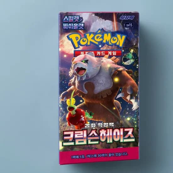 포켓몬 카드 스칼렛 바이올렛 확장팩 크림슨헤이즈, 혼합색상, 30팩, 1박스