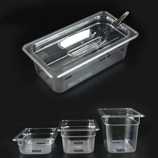 사각밧드 타공뚜껑 물받침 투명 PC 밧드 15cm 1개