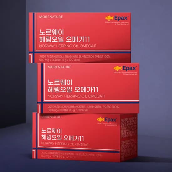 모어네이처 노르웨이 헤링오일 오메가11, 30캡슐, 3개