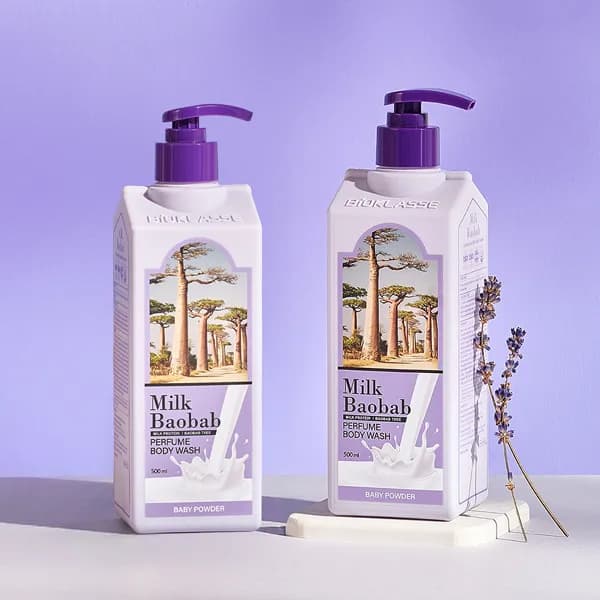 밀크바오밥 퍼퓸 바디워시 베이비파우더 500ml 2개