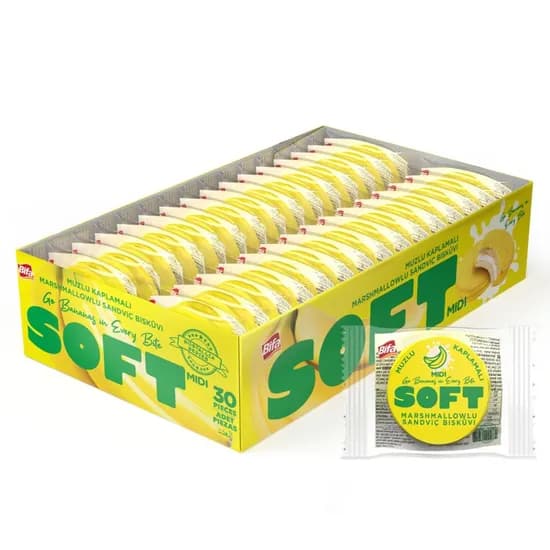 BIFA 소프트 바나나코티드 마시멜로우 샌드위치 비스킷 600g 1개