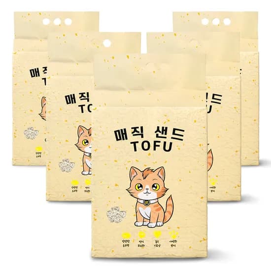 메디펫 고양이 두부모래, 무향, 10L, 5개