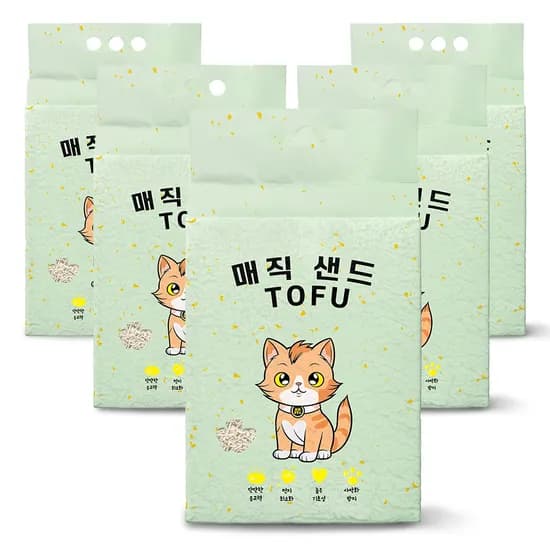 메디펫 고양이 두부모래, 녹차향, 10L, 5개