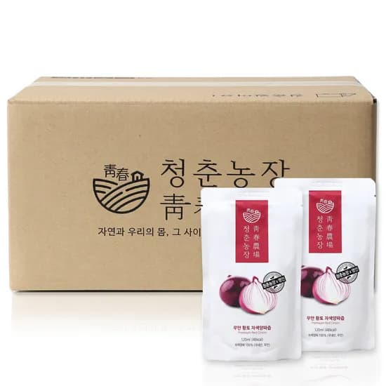 청춘농장 무안 자색양파즙 실속형 120ml 60포 1개