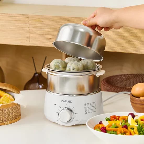 자일렉 스테인리스 2단 멀티 계란찜기, ZL-253G, 1개