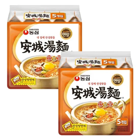 농심 안성탕면, 125g, 10개
