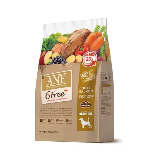ANF 6Free 플러스 독 강아지사료, 5.6kg, 1개, 연어+오리