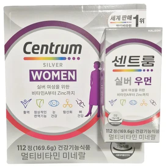 센트룸 실버 우먼 멀티비타민 미네랄 112정 1박스