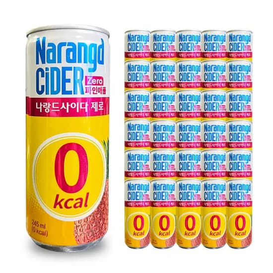 동아오츠카 나랑드사이다 제로 파인애플 245ml 30개