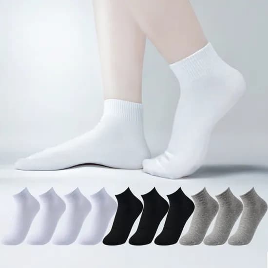 룰루렐라 원데이 심플 단목 양말, 남자, 화이트, 10개