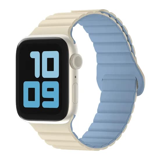 스카이 애플워치 마그네틱 실리콘 스트랩, 오션 베이지, 38/40/41mm, 1개