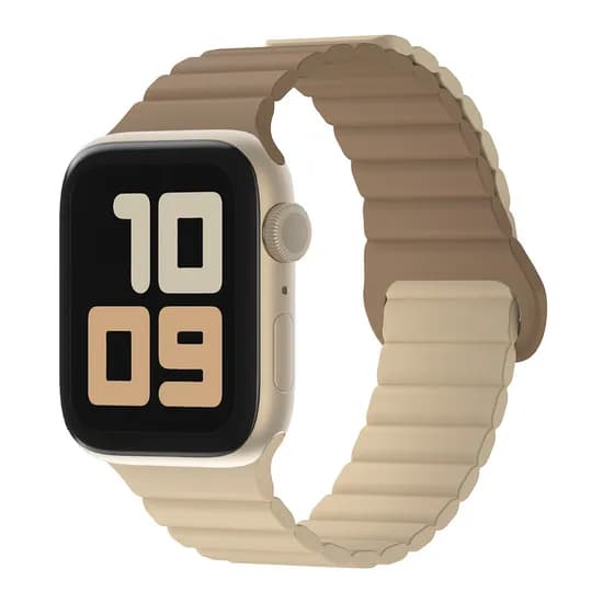 스카이 애플워치 마그네틱 실리콘 스트랩 쿠키 브라운 42/44/45/49mm 1개
