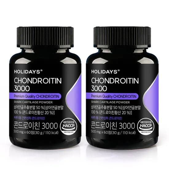홀리데이즈 콘드로이친 3000, 500mg, 60정, 2병