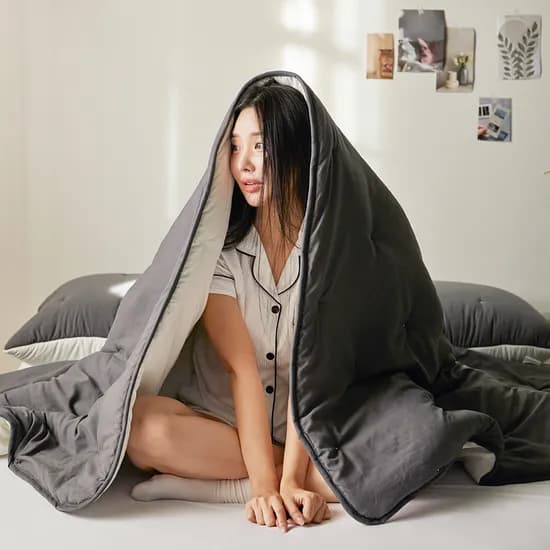베네베딩 알러지 케어 리버서블 차렵이불 다크그레이 SS 2개