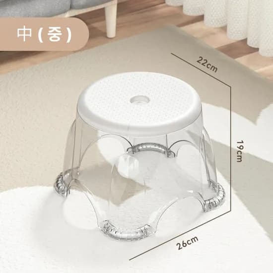낮은 욕실 의자 다용도 화장실 의자 흰색 중 1개